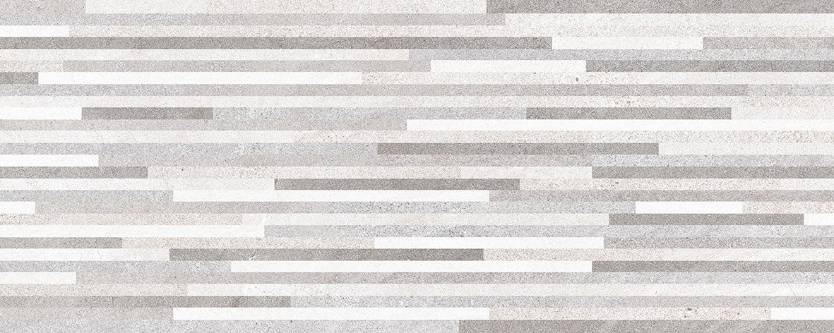 Habita Grey Decor Tile 20x50cm - SOLD IN FULL BOXES OF 1.6m2